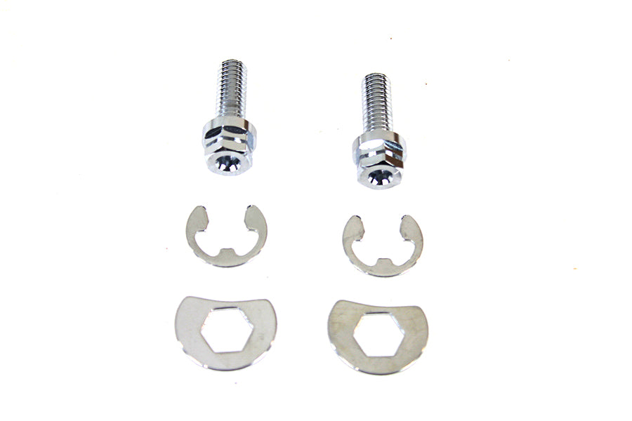 Exhaust Pipe Locking Bolt Mounting Kit Chrome