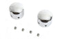Domed Front Axle Cover Set Chrome Plated