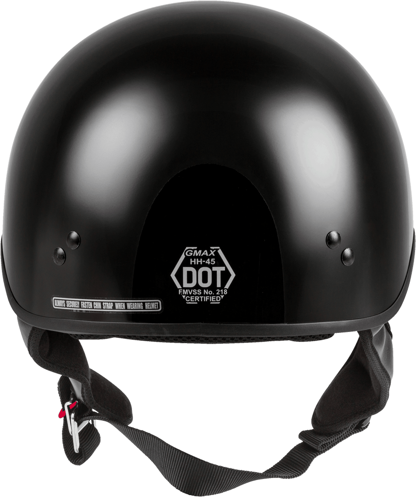 Hh 45 Half Helmet Naked Black Lg