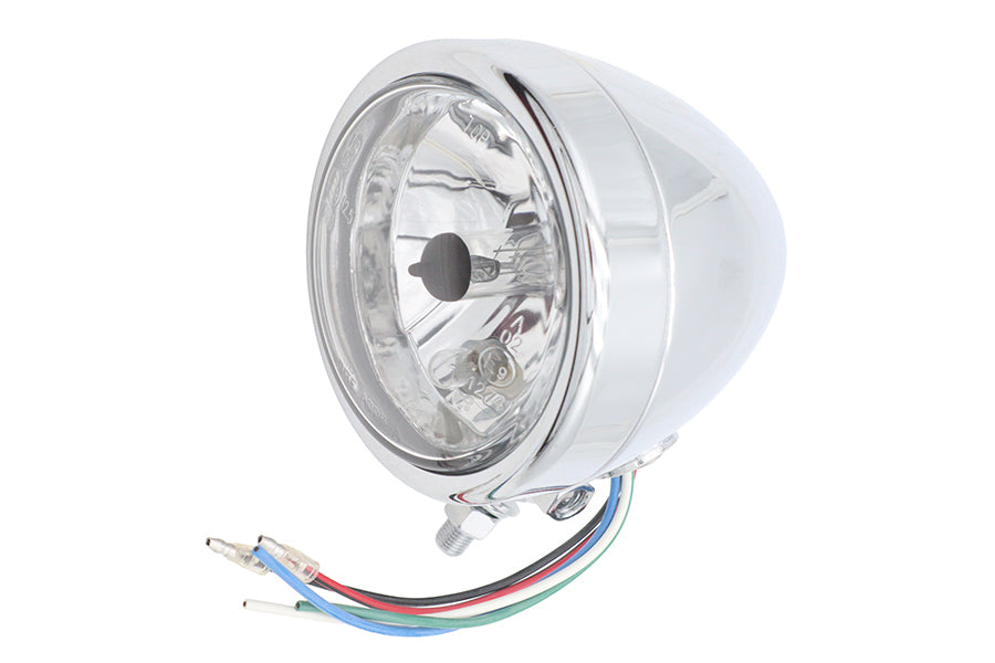 4 inch Round Headlamp 12 Volt Chrome