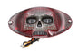 Chrome Cateye LED Tail Lamp Skull Style