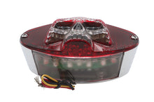 Load image into Gallery viewer, Chrome Cateye LED Tail Lamp Skull Style