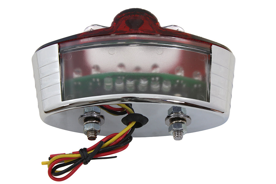 Chrome Cateye LED Tail Lamp Skull Style