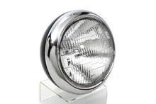 Load image into Gallery viewer, Black Replica 7 inch Round Headlamp 6 Volt