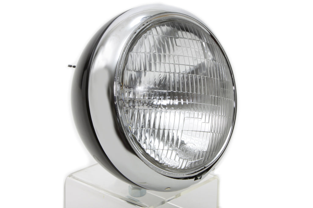 Black 7 inch K Headlamp with Chrome Rim