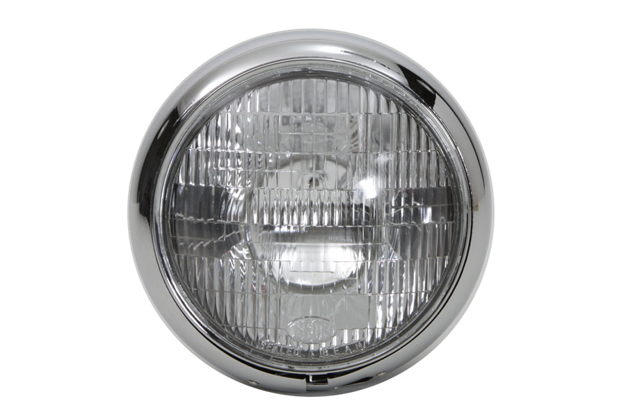Black 7 inch K Headlamp with Chrome Rim