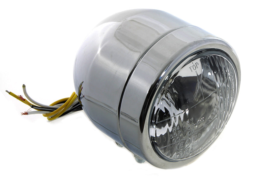 4 inch Round Diamond Cut Style Headlamp Chrome