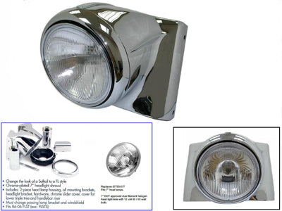Chrome 7 inch Headlamp Cowl Kit