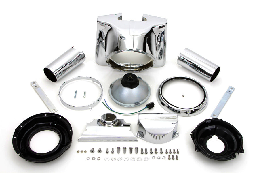 Chrome 7 inch Headlamp Cowl Kit
