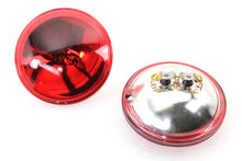 Load image into Gallery viewer, Red 4-1/2 inch 12 Volt Sealed Beam Spotlamp Set