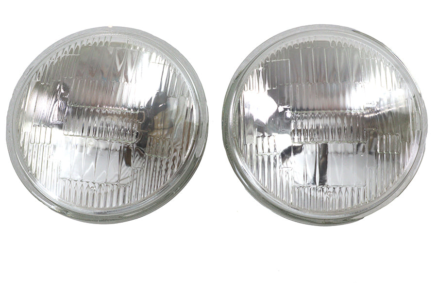 Clear 4-1/2 inch 6 Volt Sealed Beam Spotlamp Bulb Set