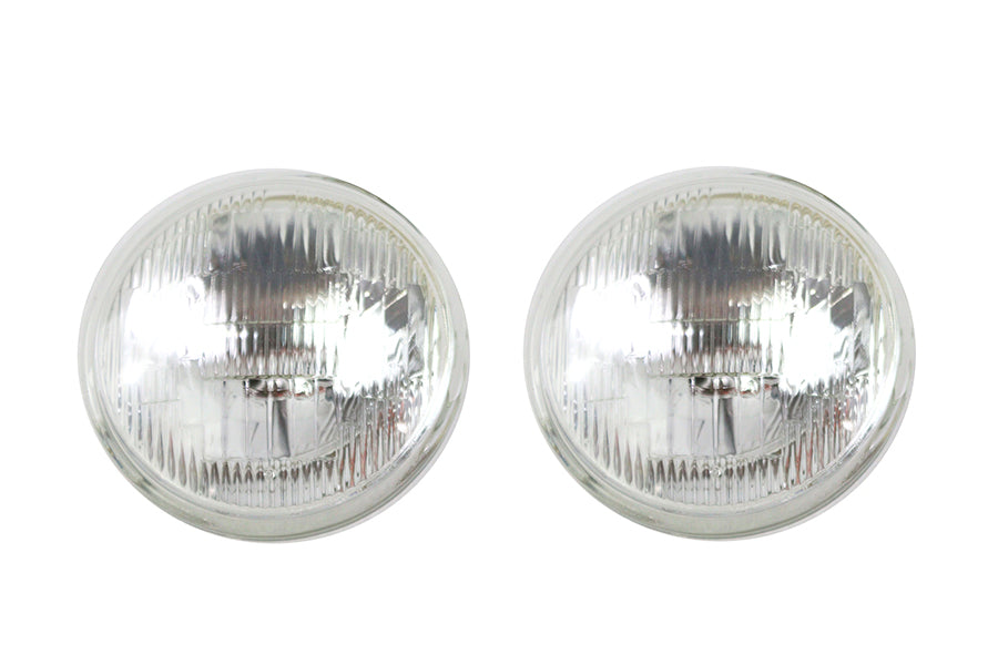 Clear 4-1/2 inch 12 Volt Sealed Beam Spotlamp Bulb Set