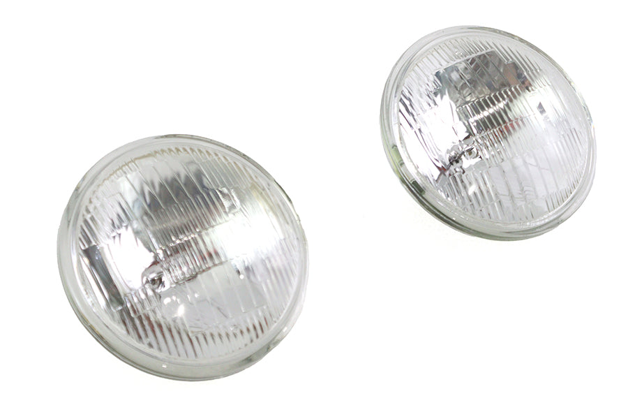 Clear 4-1/2 inch 12 Volt Sealed Beam Spotlamp Bulb Set