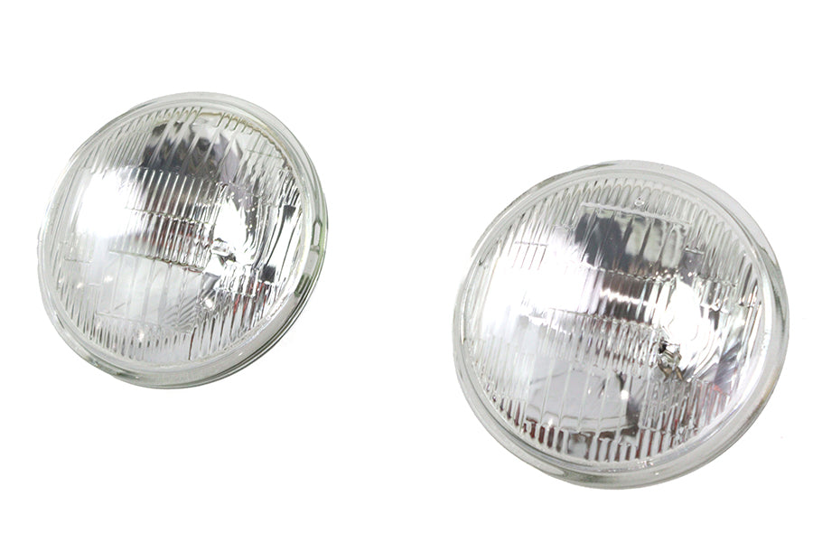 Clear 4-1/2 inch 12 Volt Sealed Beam Spotlamp Bulb Set