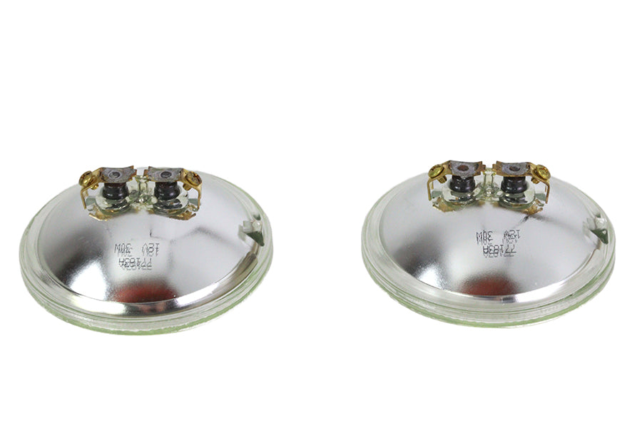 Clear 4-1/2 inch 12 Volt Sealed Beam Spotlamp Bulb Set