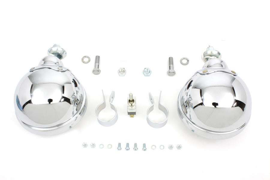 12 Volt 4 1/2 inch Chrome Spotlamp Kit