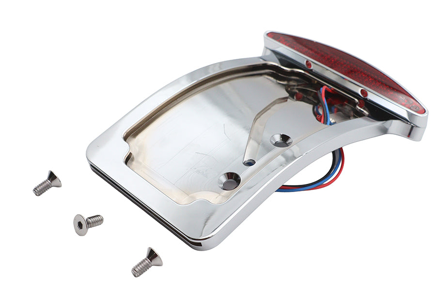 Chrome Slice LED Tail Lamp License Plate Assembly
