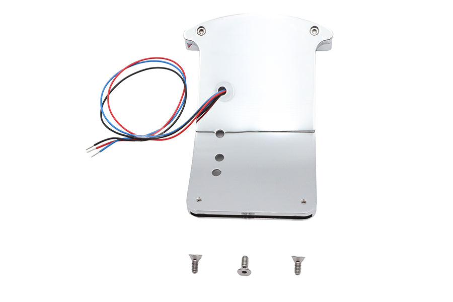 Chrome Slice LED Tail Lamp License Plate Assembly