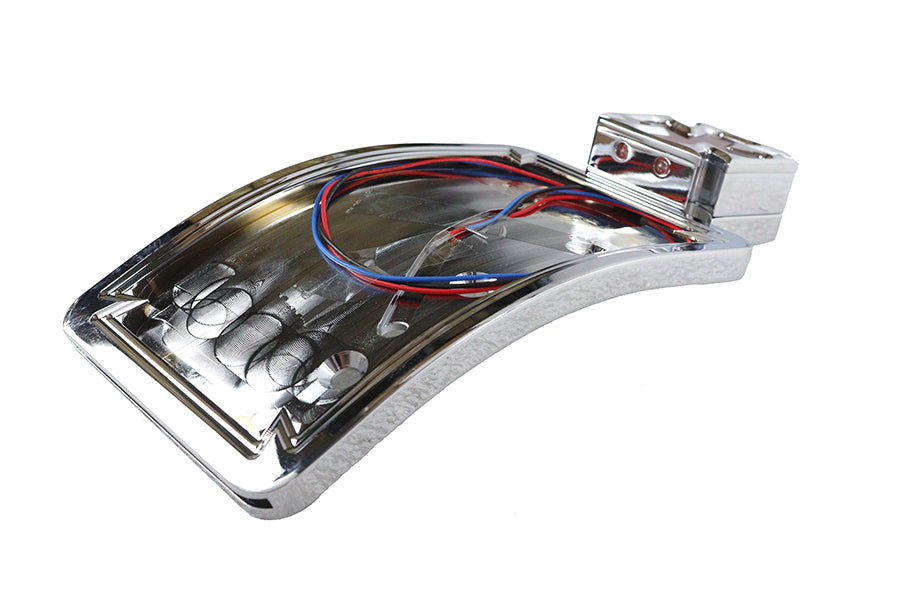 Chrome Maltese LED Tail Lamp License Plate Assembly