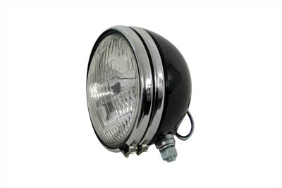 Replica 5-3/4 inch Round Black Headlamp