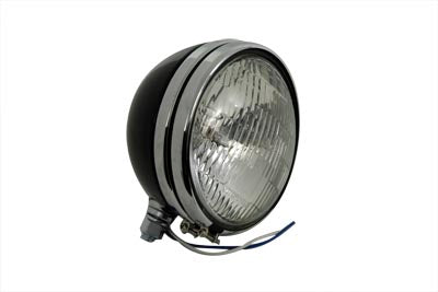 Replica 5-3/4 inch Round Black Headlamp