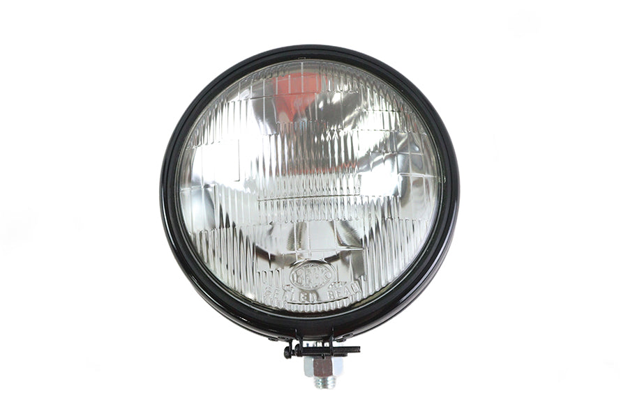Replica 5-3/4 inch Round Black Headlamp