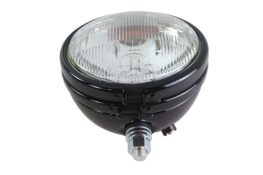 Replica 5-3/4 inch Round Black Headlamp