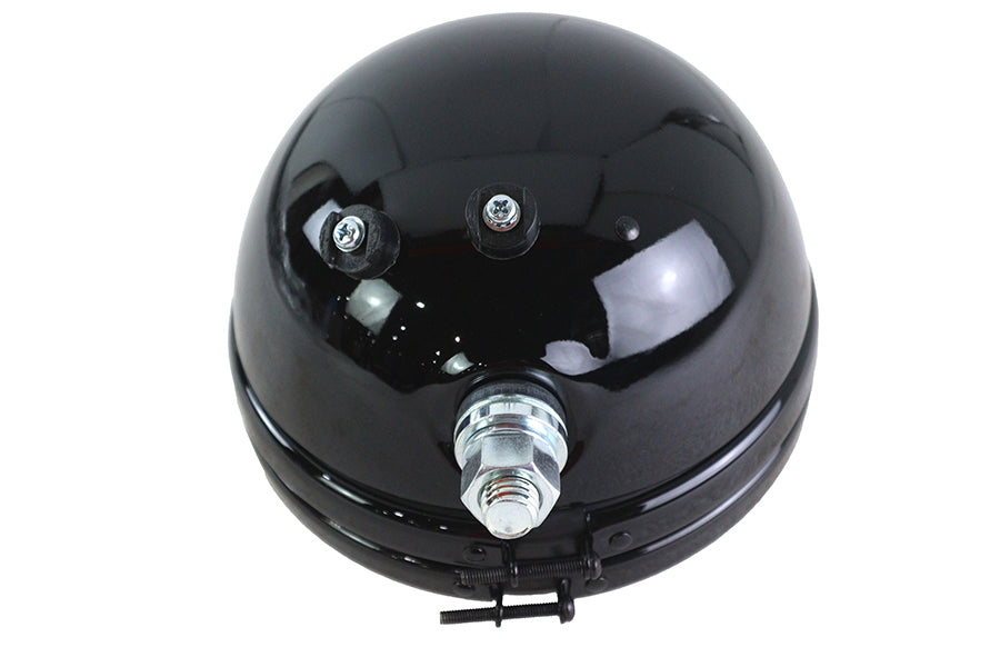 Replica 5-3/4 inch Round Black Headlamp