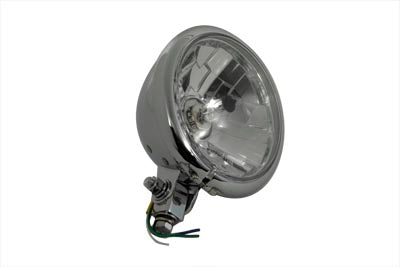 5-3/4 inch Round Clear Faceted Headlamp Assembly