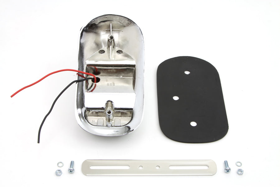 Chrome Tombstone Style Tail Lamp Assembly