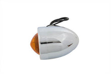 Load image into Gallery viewer, Chrome Bullet Marker Lamp Amber Single Filament
