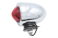 Load image into Gallery viewer, Chrome Bullet Marker Lamp Red Single Filament