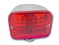 Chrome Tour Marker Lamp Set with Red Lens