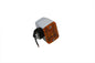Chrome Mini Tour Marker Lamp Amber Lens
