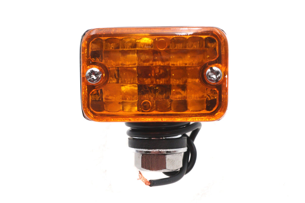 Chrome Mini Tour Marker Lamp Amber Lens