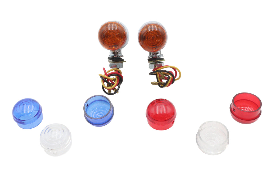 Mini Amber LED Bullet Lens Marker Lamp Set