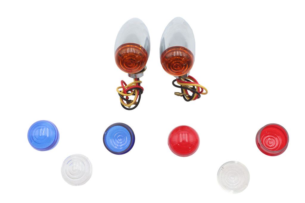 Mini Amber LED Bullet Lens Marker Lamp Set