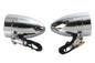 Chrome Torpedo Marker Lamp Set with Clear Lens