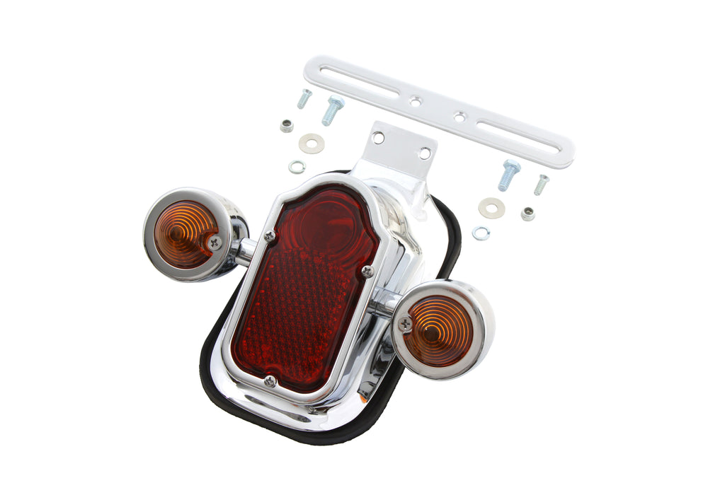 Chrome Tombstone Tail Lamp Assembly