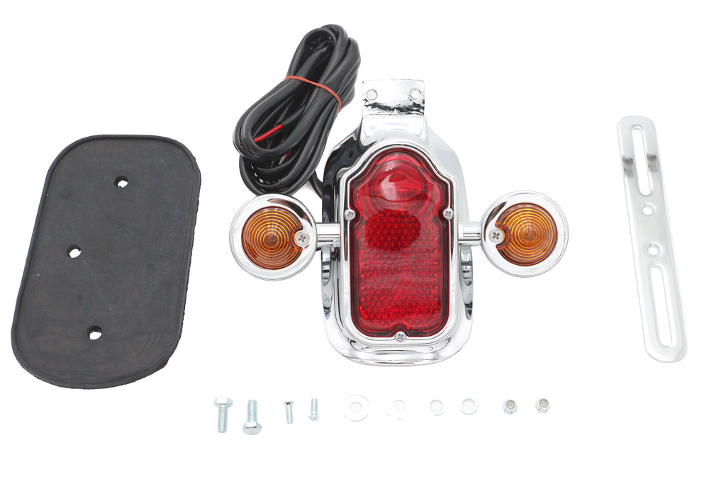 Chrome Tombstone Tail Lamp Assembly