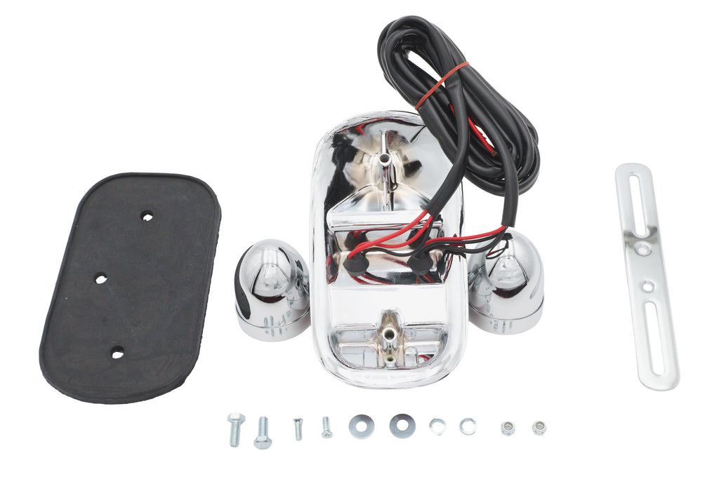 Chrome Tombstone Tail Lamp Assembly