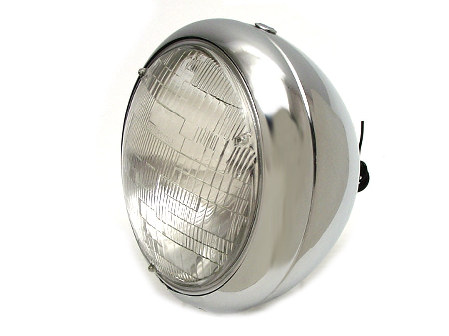 Vintage 7 inch Round Headlamp 12 Volt