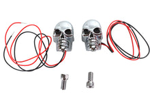 Load image into Gallery viewer, 2 inch Chrome Skull Marker Lamp with Red LED