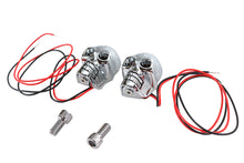 Load image into Gallery viewer, 2 inch Chrome Skull Marker Lamp with Red LED