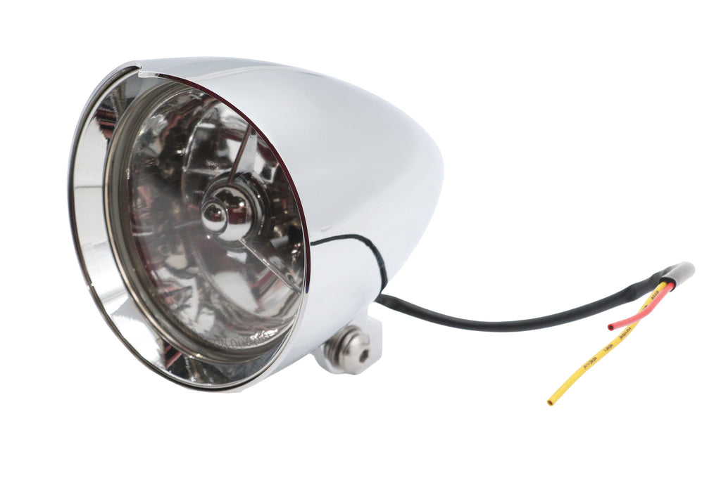 4-1/2 inch Round Chrome Billet Headlamp