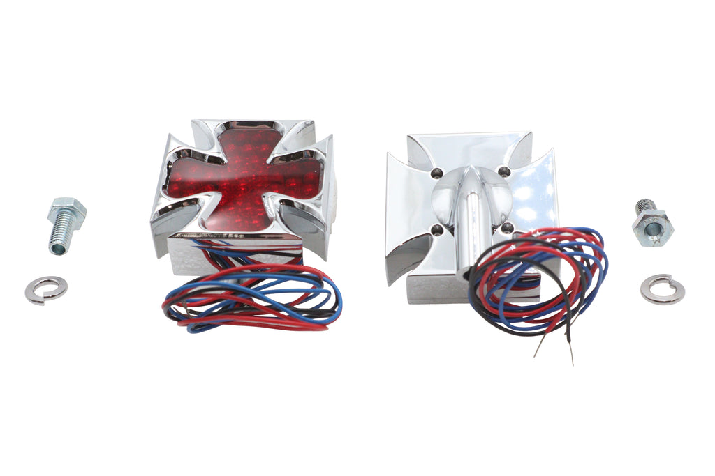 Chrome Maltese Marker Lamp Set