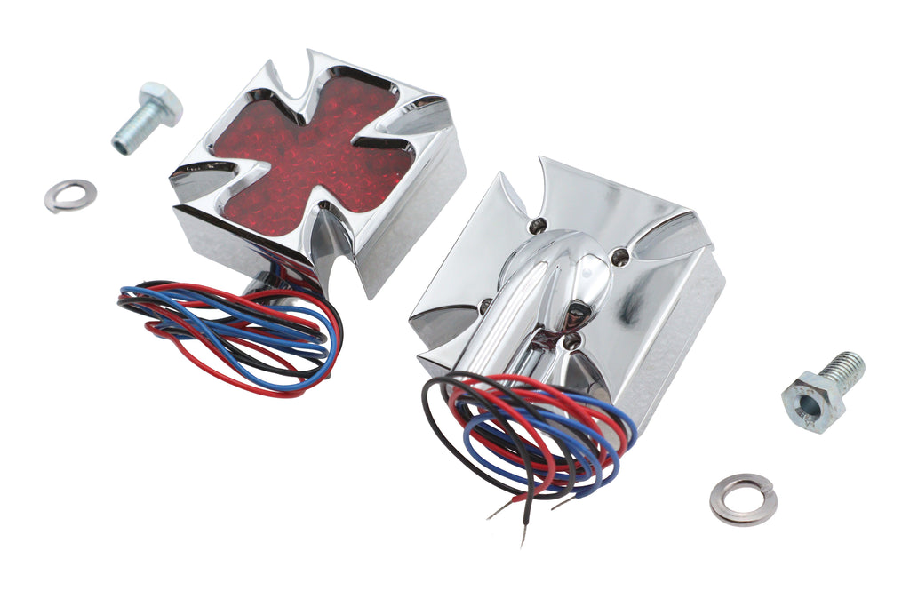 Chrome Maltese Marker Lamp Set