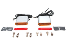 Load image into Gallery viewer, Square Red and Amber Lens Marker Lamp Set