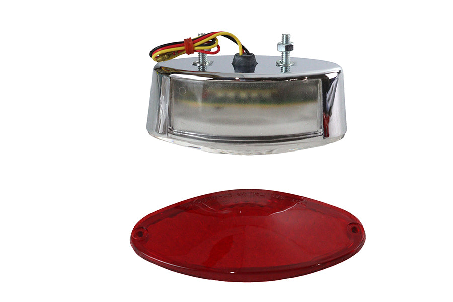 Chrome Cateye Stepped Design Tail Lamp