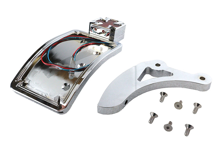 Chrome Curved Maltese Style Tail Lamp Kit